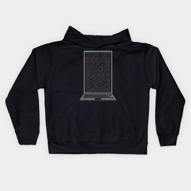 The Monolith AI Prompt Kids Hoodie by dcescott